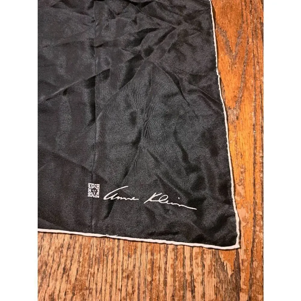 Vintage Anne Klein for Robinson Golluber Silk Scarf 20x20 Signed Made in Japan